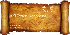 Kácser Veronika névjegykártya